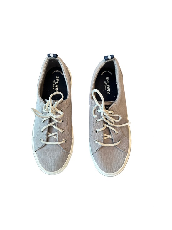 Sperry Shoes - Sperry Low-Top Canvas Sneakers in Light Gray and White - Size 7.5